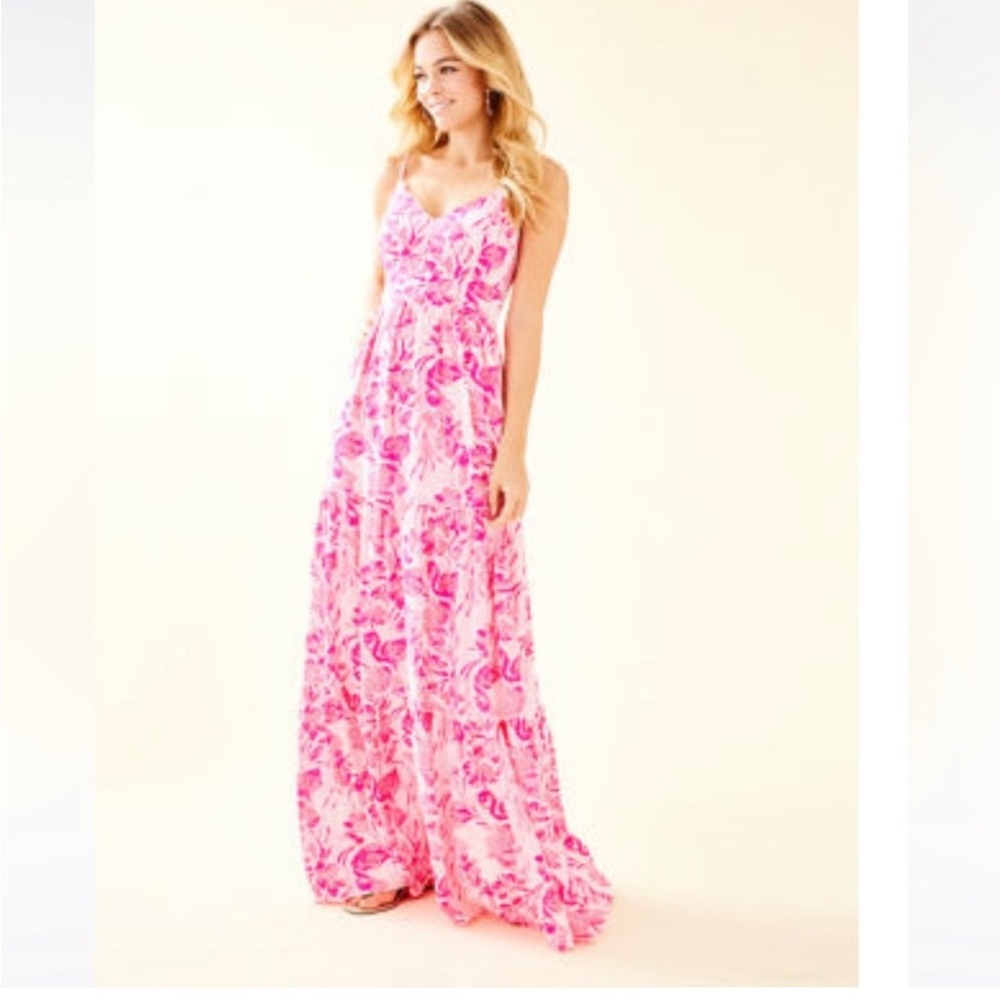 Lilly Pulitzer Melody Maxi Dress - Flamingo Print